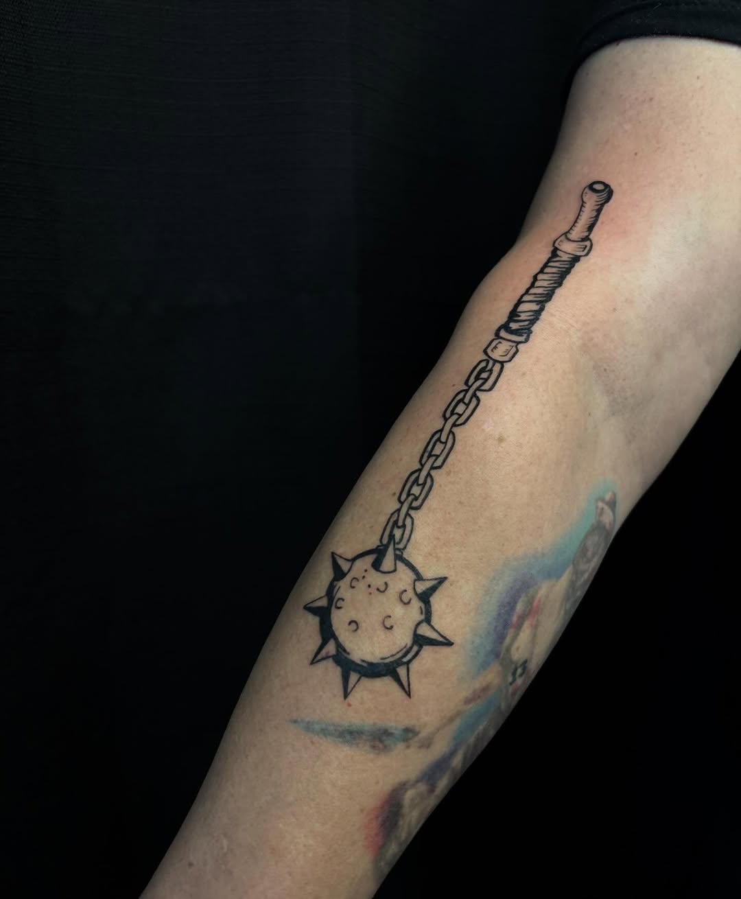 Tattoo by @swagthatheals — illustrative, blackwork