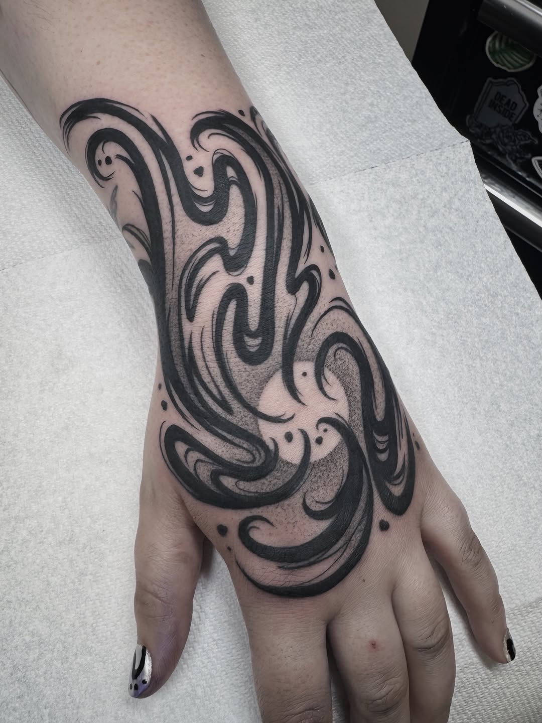 Tattoo by @midnight.spell.art — blackwork, ornamental