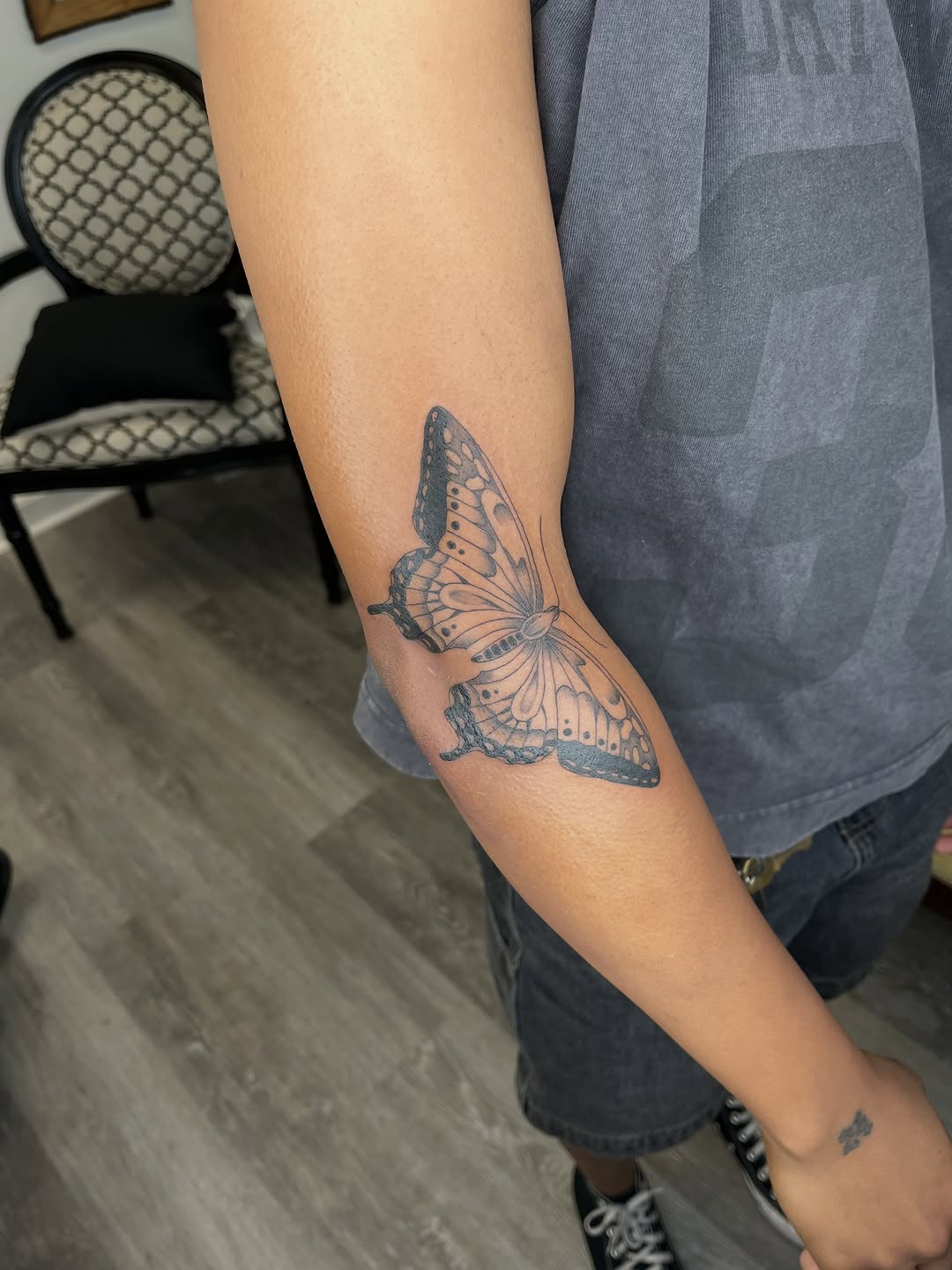 Tattoo by @tay.leigh.k โ fine_line, black_and_grey