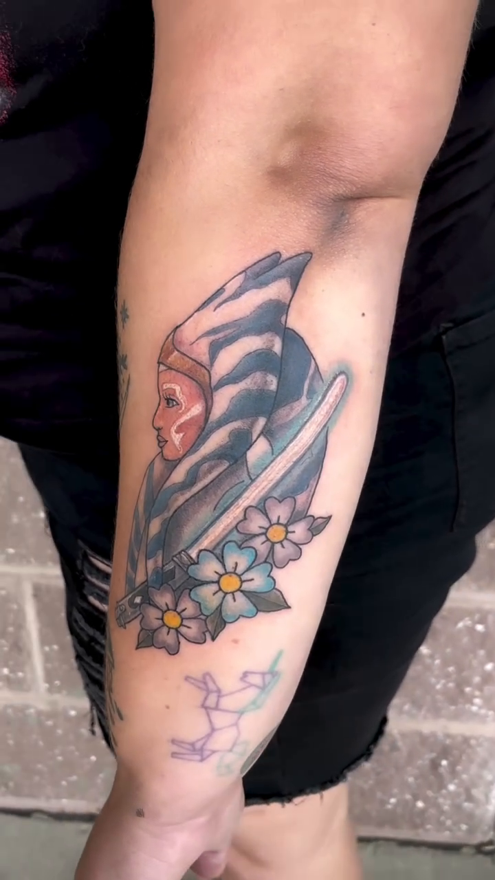 Tattoo by @ladymonsterfacetattoos — anime, neo_traditional