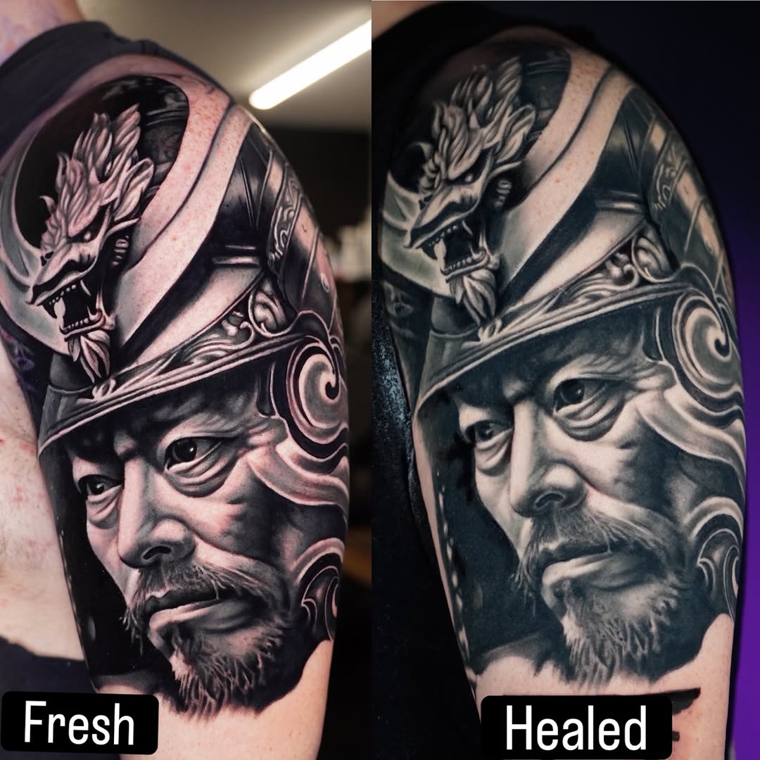 Tattoo by @yeinstattoos — realism, black_and_grey