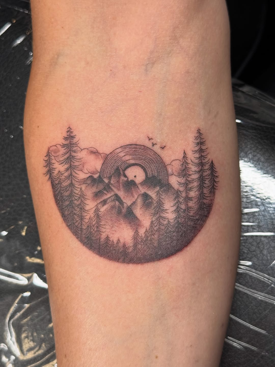 Tattoo by @larkrestattoos — black_and_grey, dotwork