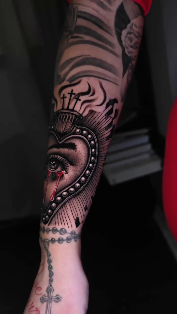 Tattoo by @jmds_ink — dark_realism, trash_polka