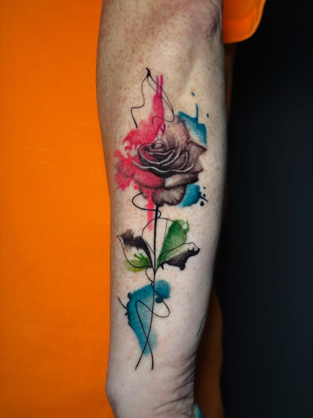 Tattoo by @andyrose_tattoo — illustrative, watercolor