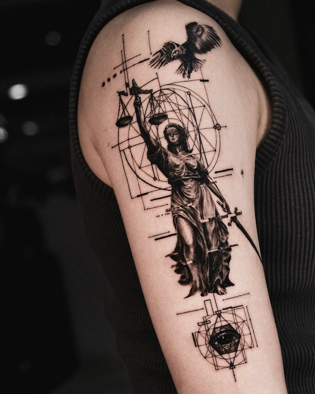 Tattoo by @seraph_gmt — black_and_grey, illustrative
