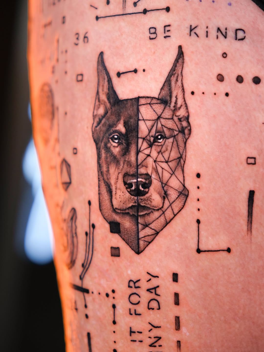 Tattoo by @aleki_blue — black_and_grey, geometric