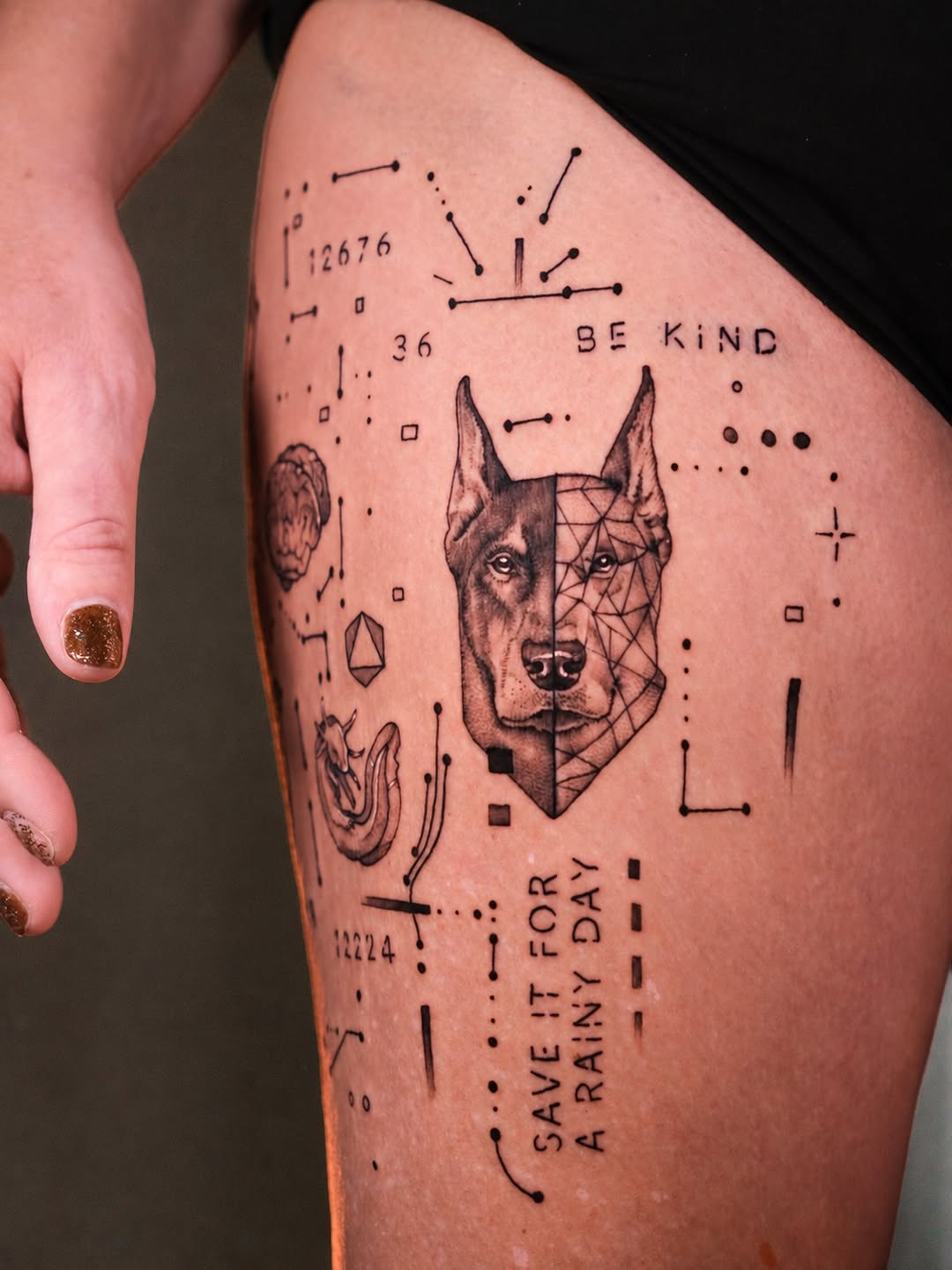Tattoo by @aleki_blue — illustrative, black_and_grey