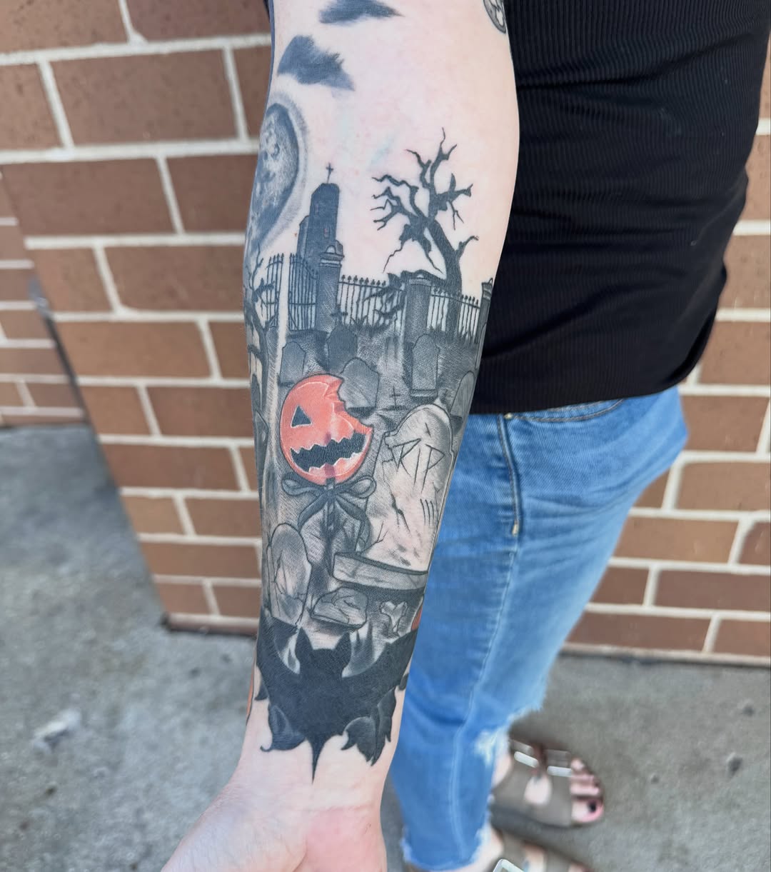 Tattoo by @murbees.designs — black_and_grey, dark_realism