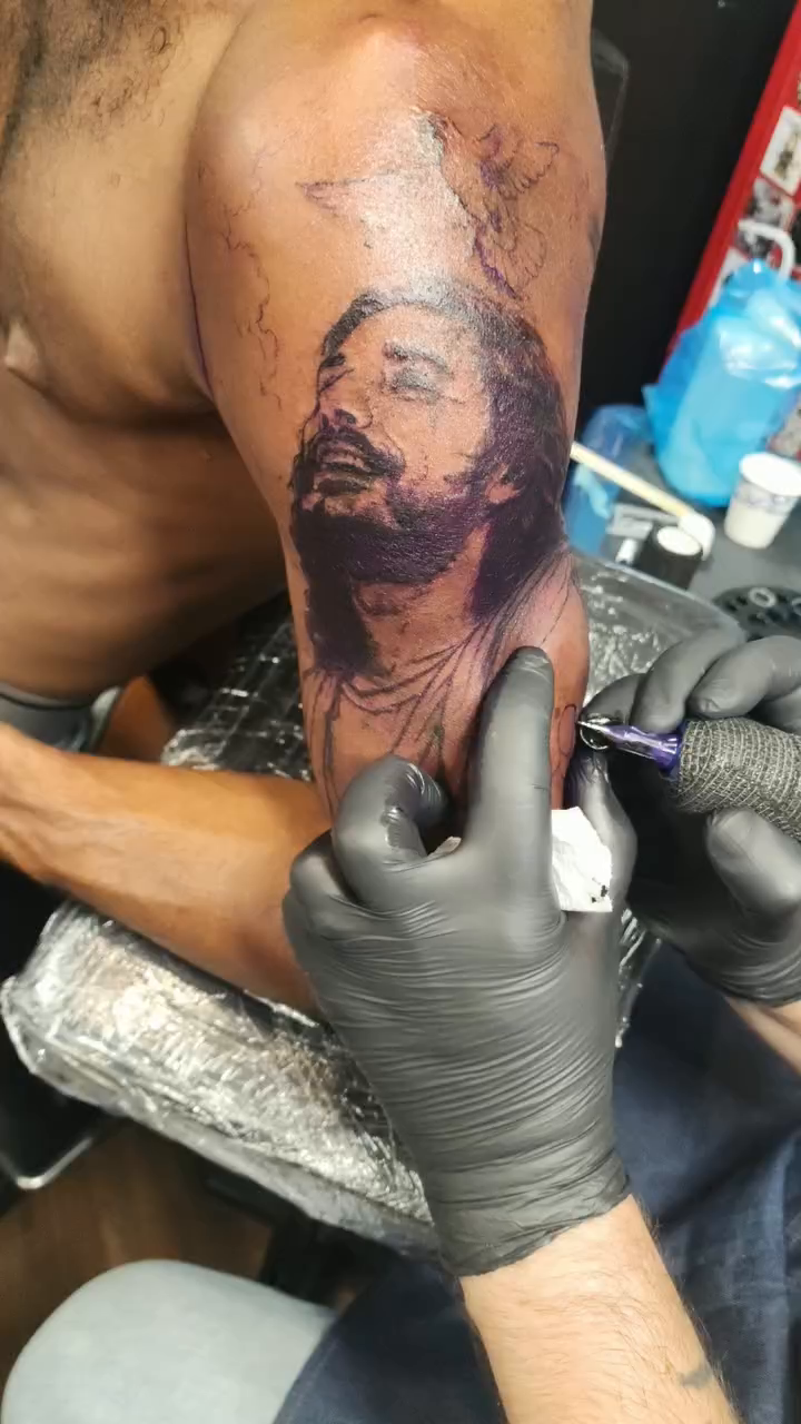 Tattoo by @dr.valerio_tattoo — realism, black_and_grey