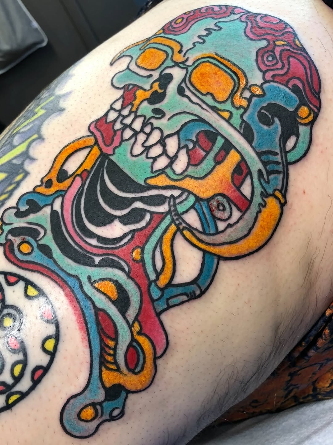 Tattoo by @annettelarulez — new_school, trash_polka