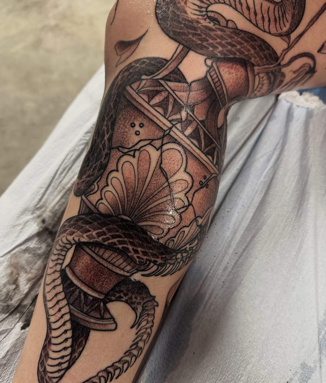 Tattoo by @thisismyempire — black_and_grey