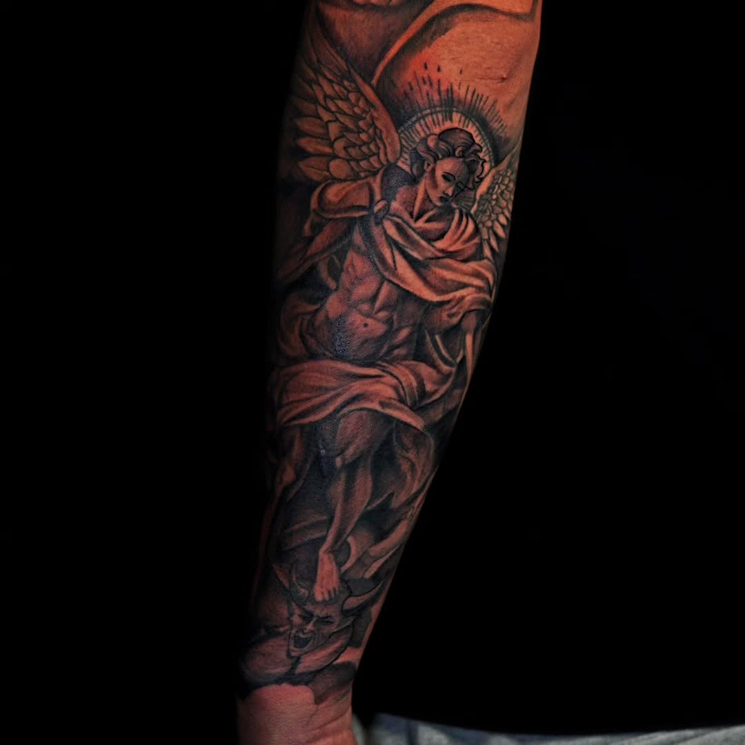 Tattoo by @tattoobytats โ realism, black_and_grey