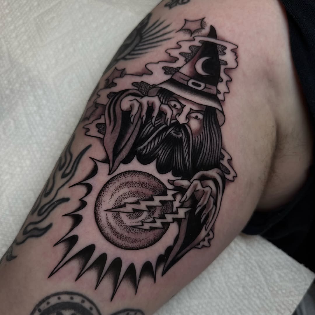 Tattoo by @katierosetattoos โ american_traditional, black_and_grey