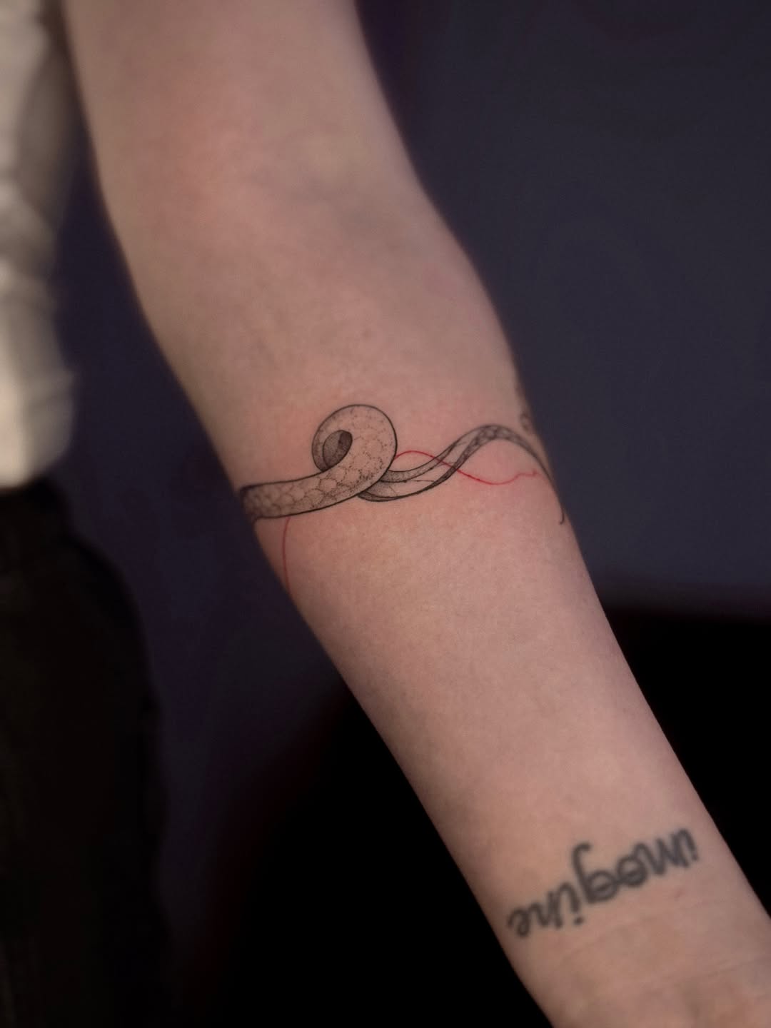 Tattoo by @yourdarkstory — fine_line, black_and_grey