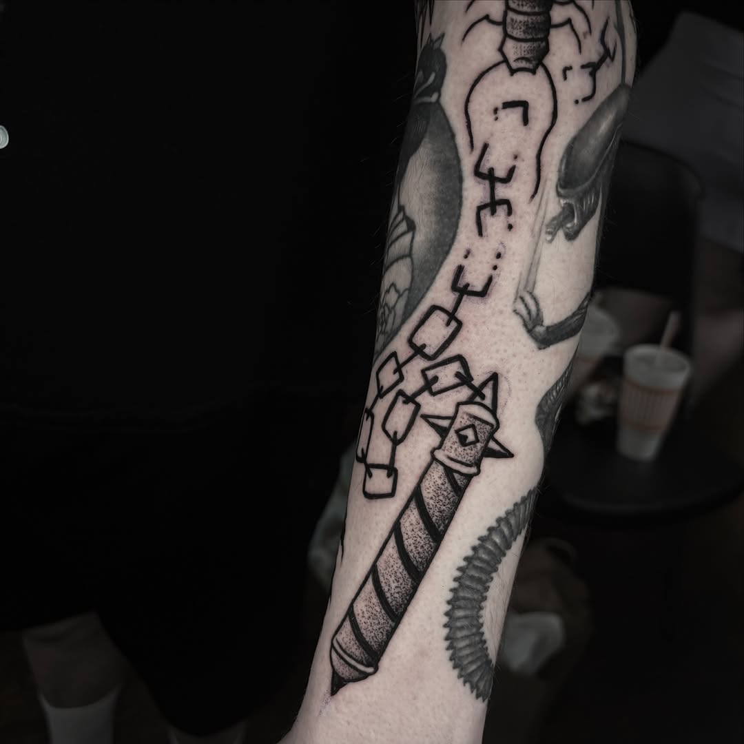 Tattoo by @the.sprouler — black_and_grey, chicano