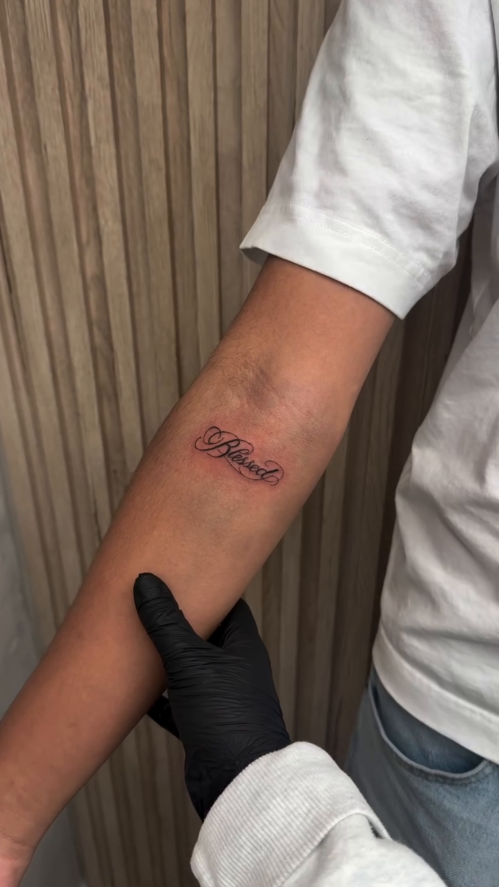 Tattoo by @enhancelevate β lettering_script, fine_line