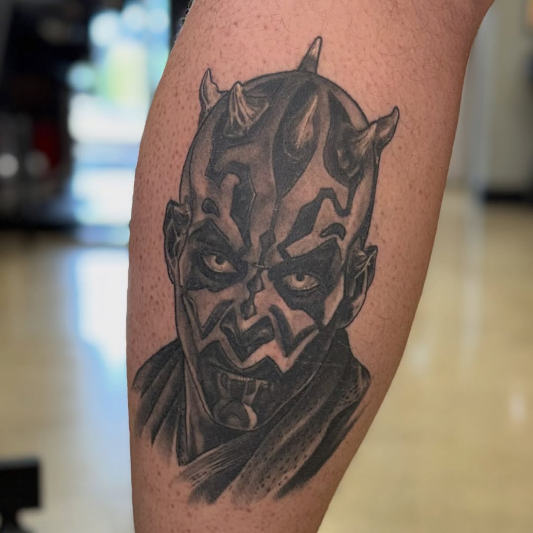 Tattoo by @smeezy_tattoos — realism, black_and_grey