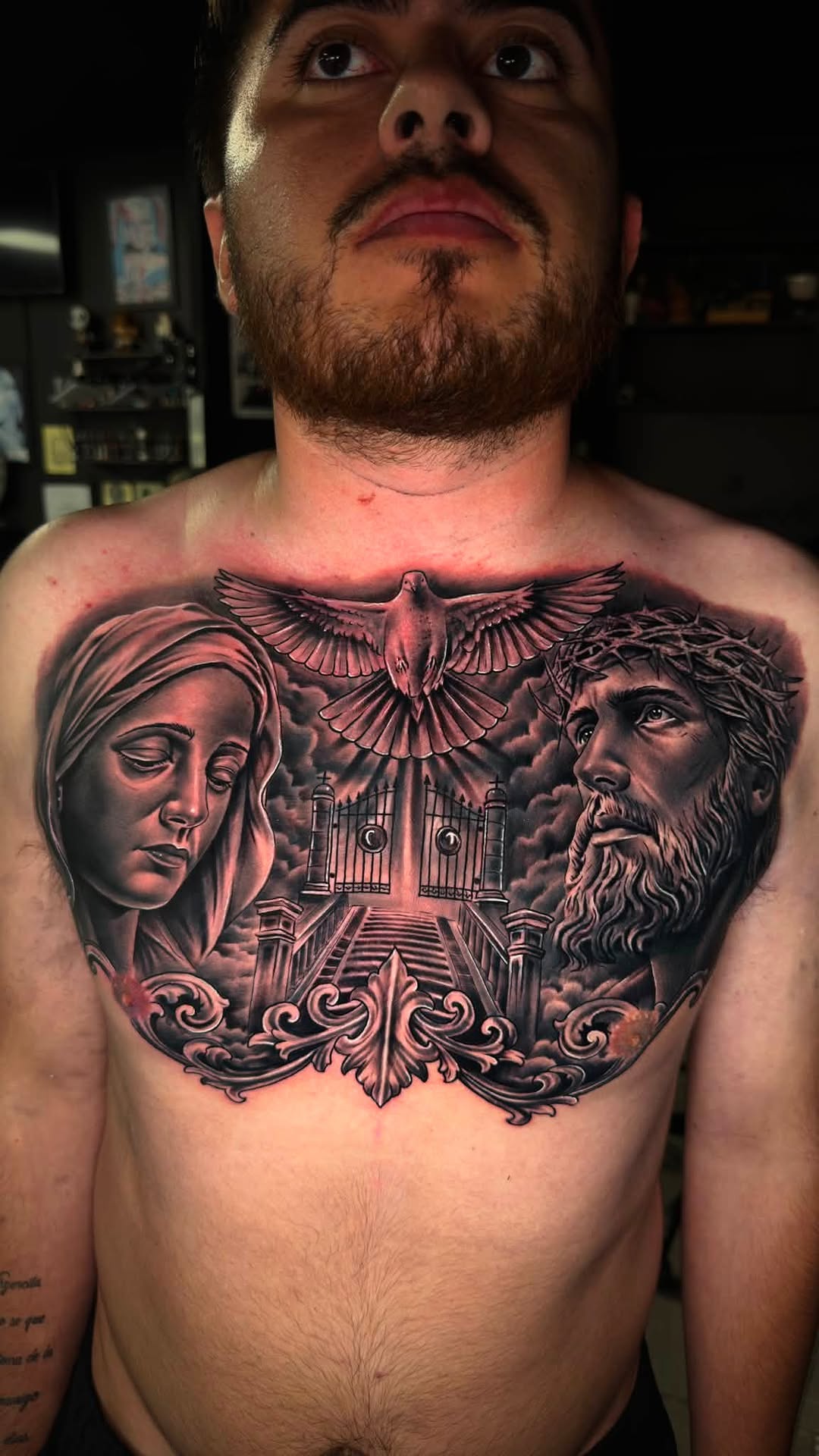 Tattoo by @juanon_tattoos โ realism, black_and_grey