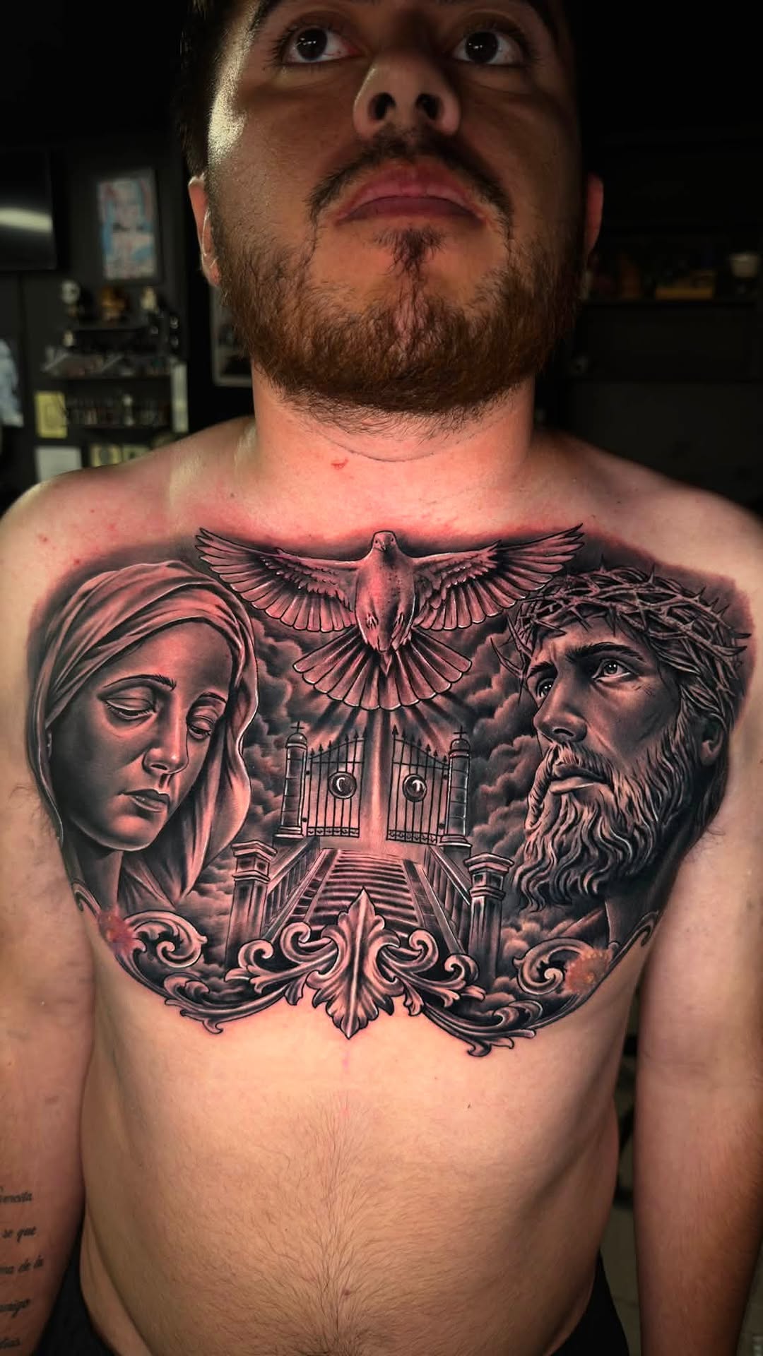 Tattoo by @juanon_tattoos โ realism, black_and_grey