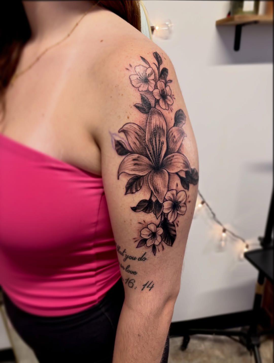 Tattoo by @goodvibrationsinkc — black_and_grey