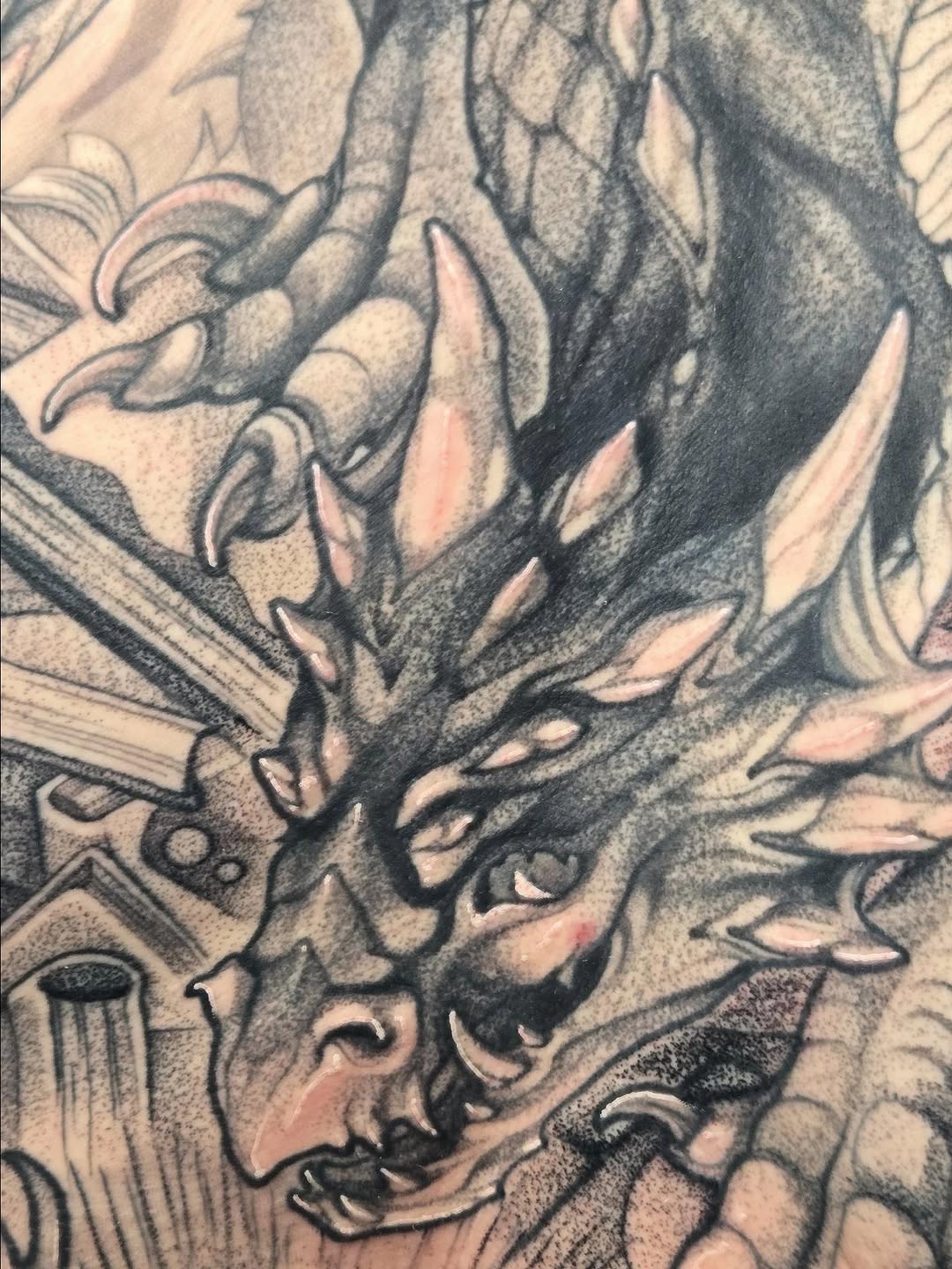 Tattoo by @kristynkayborglum — black_and_grey