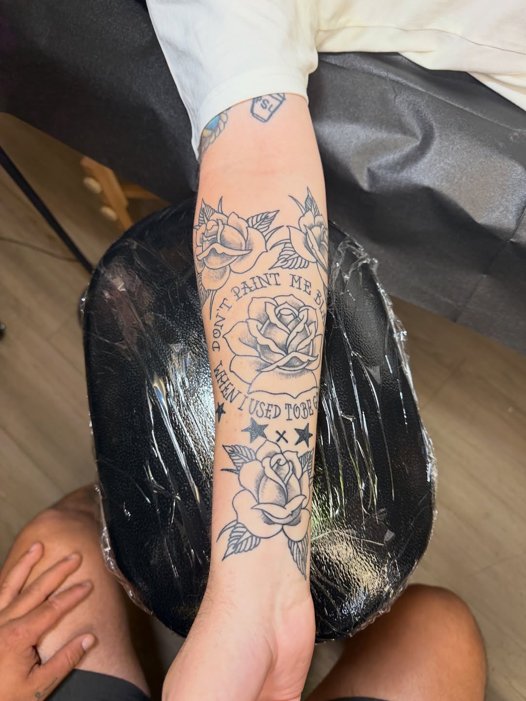Tattoo by @josh_etch_tattoo — american_traditional, lettering_script