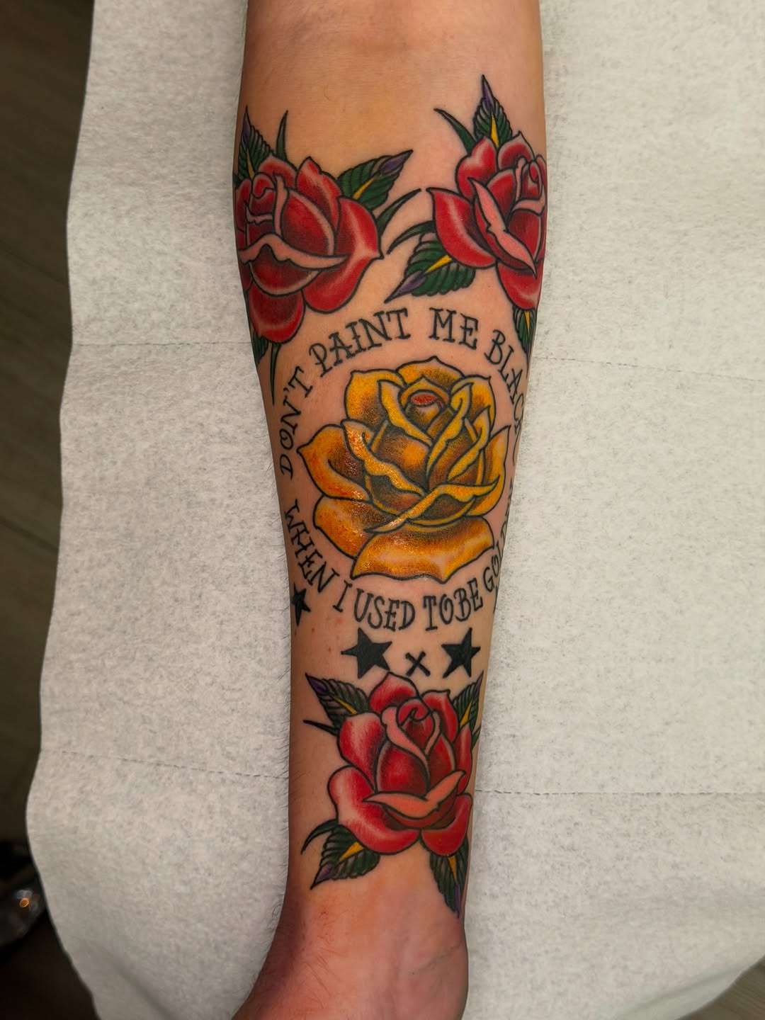 Tattoo by @josh_etch_tattoo — american_traditional, lettering_script