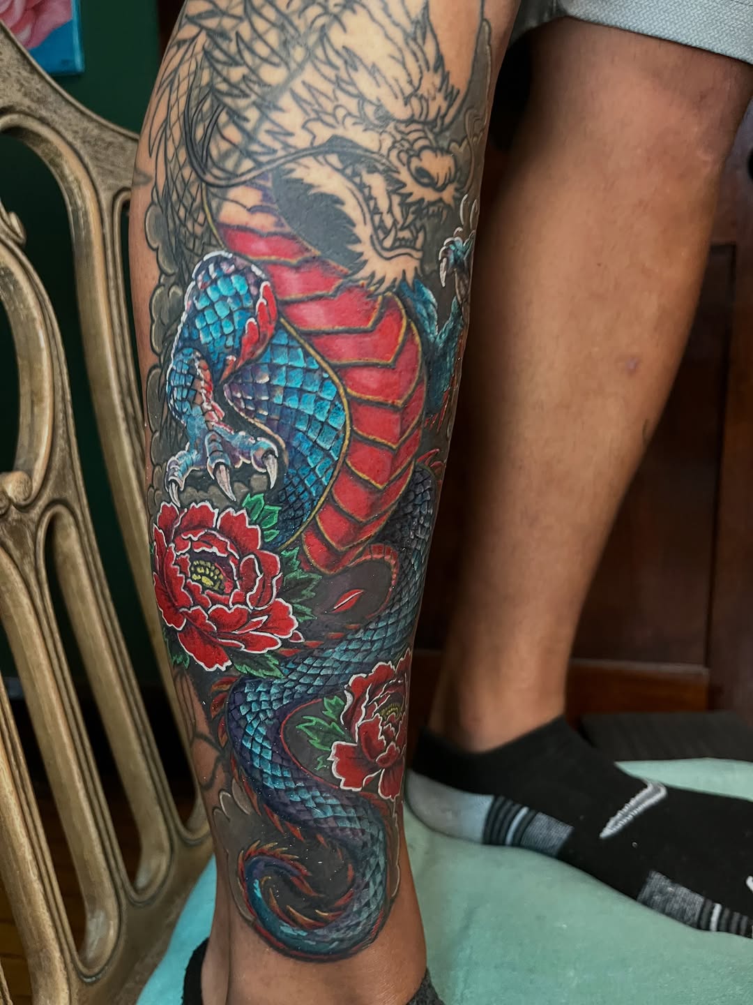 Tattoo by @inkbylennypaul — japanese_irezumi, black_and_grey