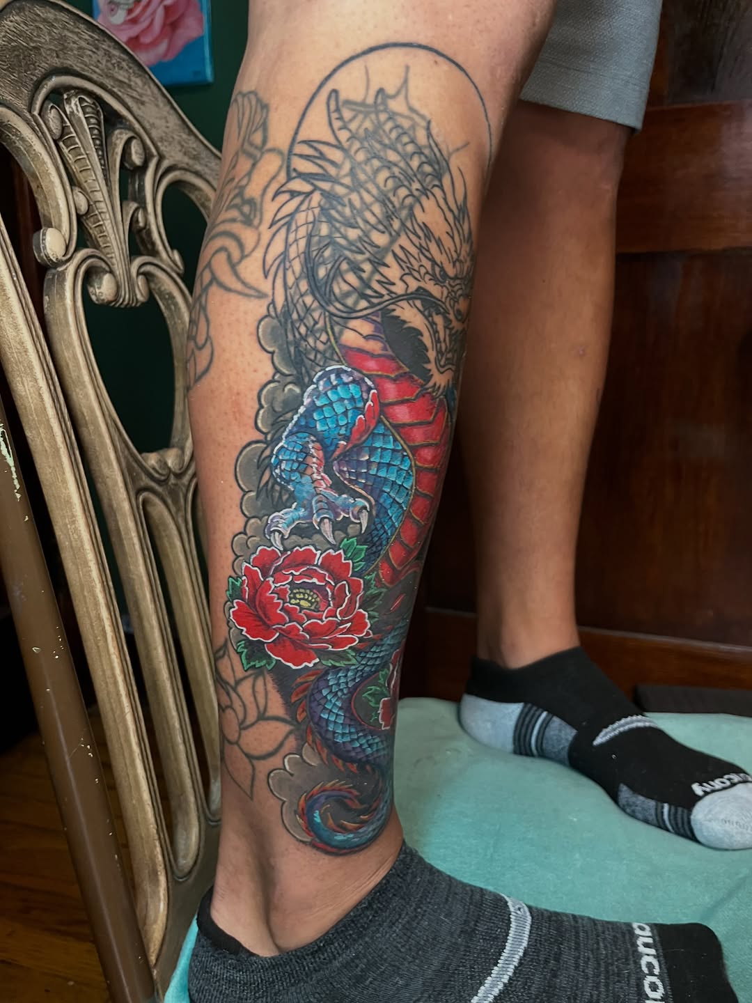Tattoo by @inkbylennypaul — japanese_irezumi, black_and_grey