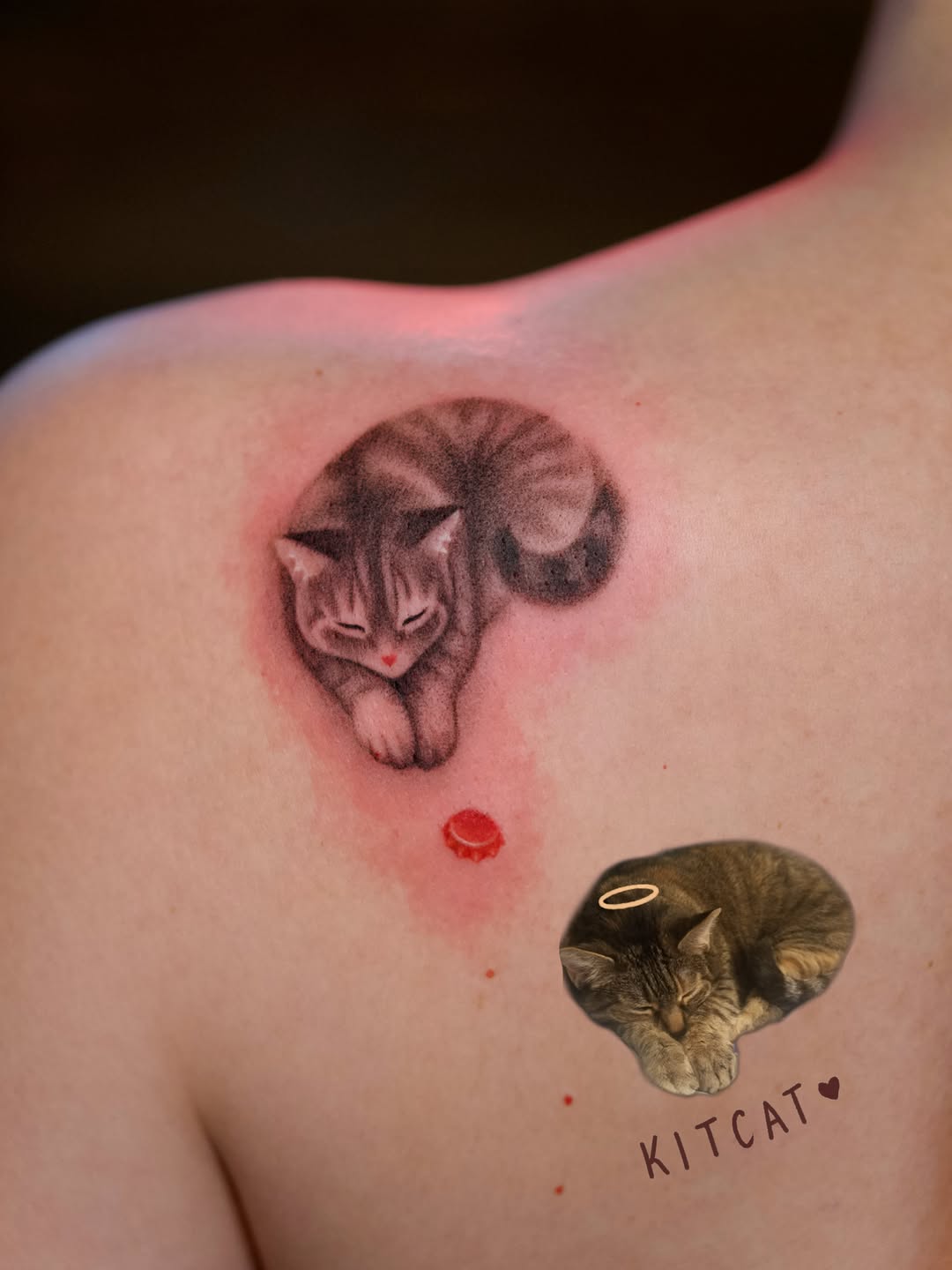 Tattoo by @toki.tattoos โ realism, black_and_grey