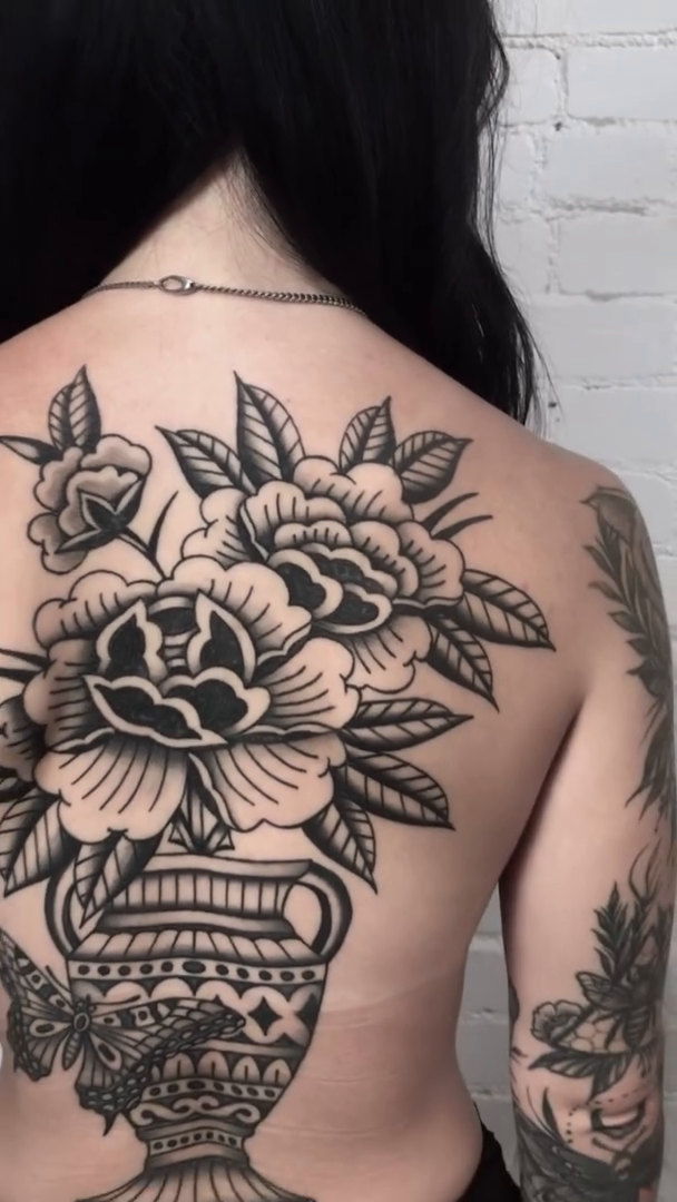 Tattoo by @angelwesttattoo — american_traditional, blackwork