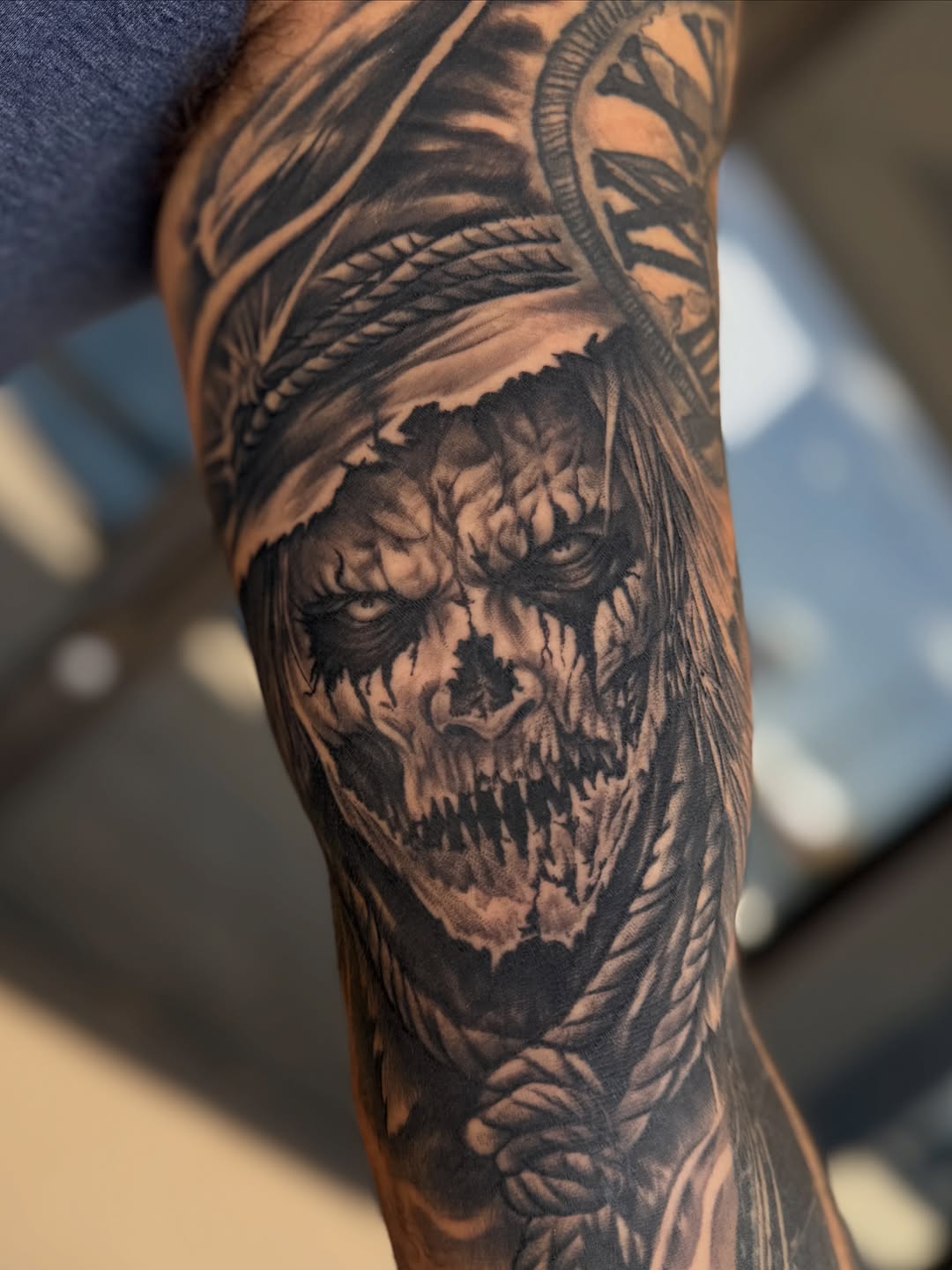 Tattoo by @calvinmaryland_tattoos β realism, black_and_grey
