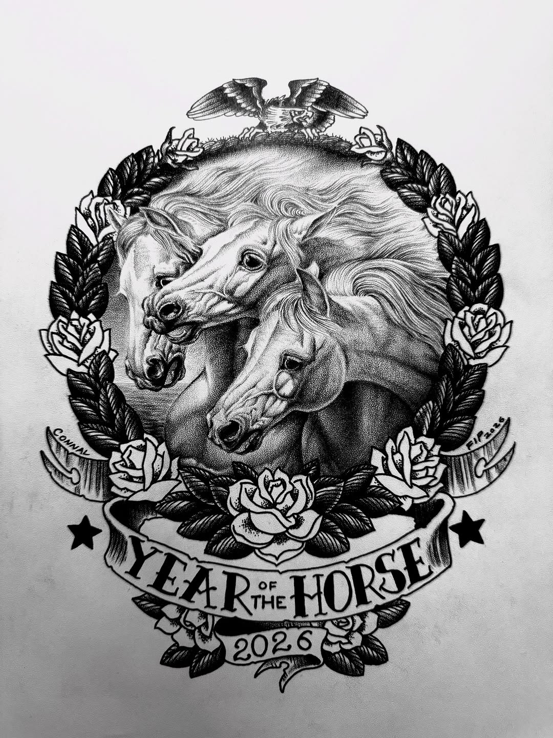 Tattoo by @connalcreates — realism, black_and_grey