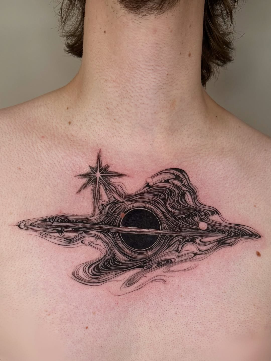 Tattoo by @voldblk — blackwork, geometric