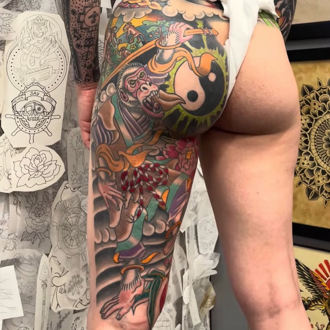Tattoo by @chris_de_armas — japanese_irezumi, black_and_grey