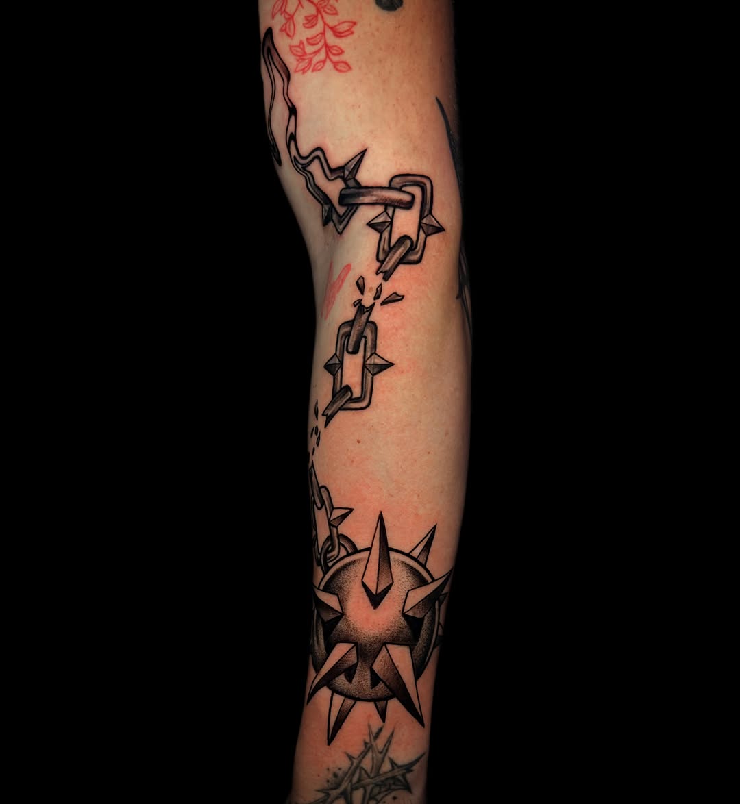 Tattoo by @inkdbydmo — black_and_grey, chicano
