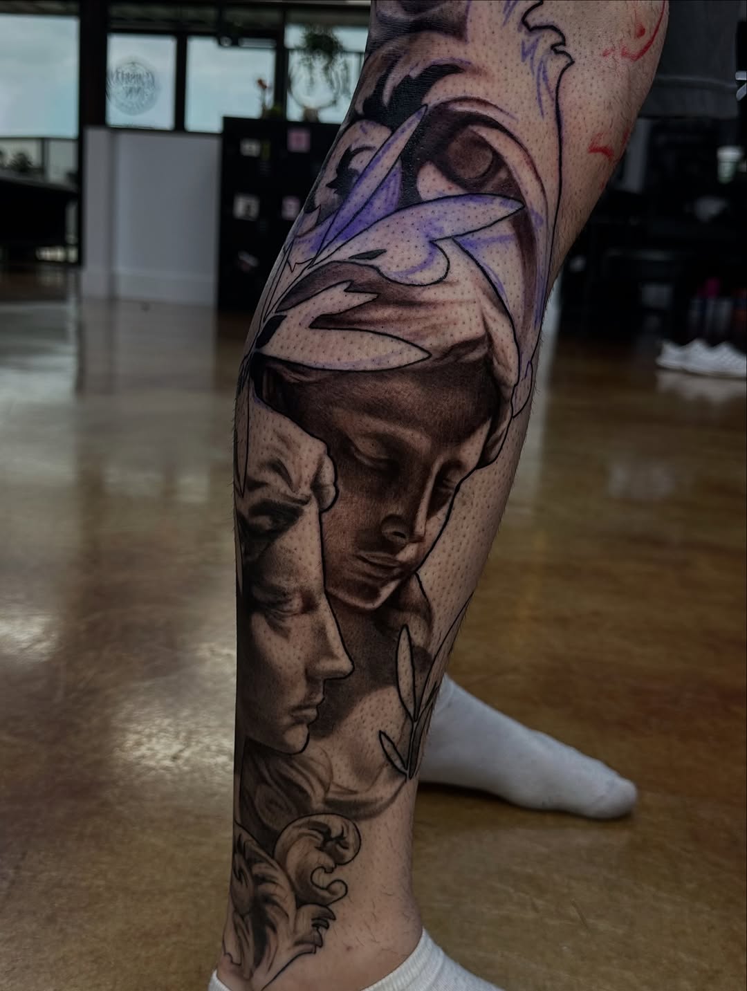 Tattoo by @tattooz_by_trent — realism, black_and_grey