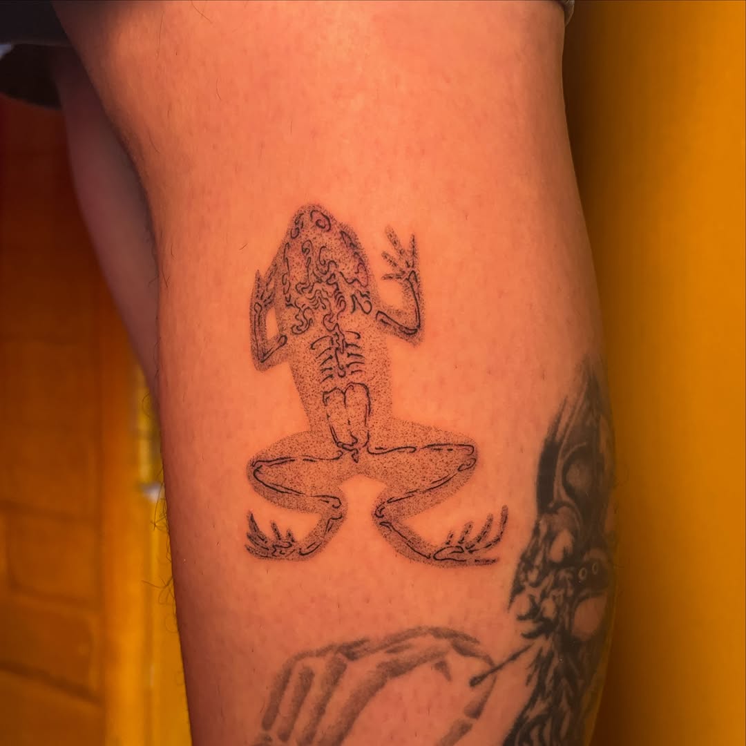 Tattoo by @xpg.ink — dotwork, black_and_grey
