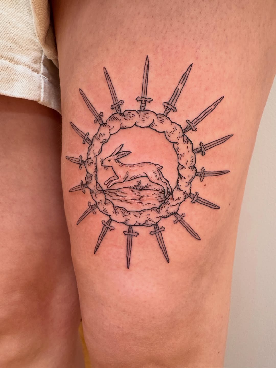 Tattoo by @enda_tattoo — illustrative, blackwork