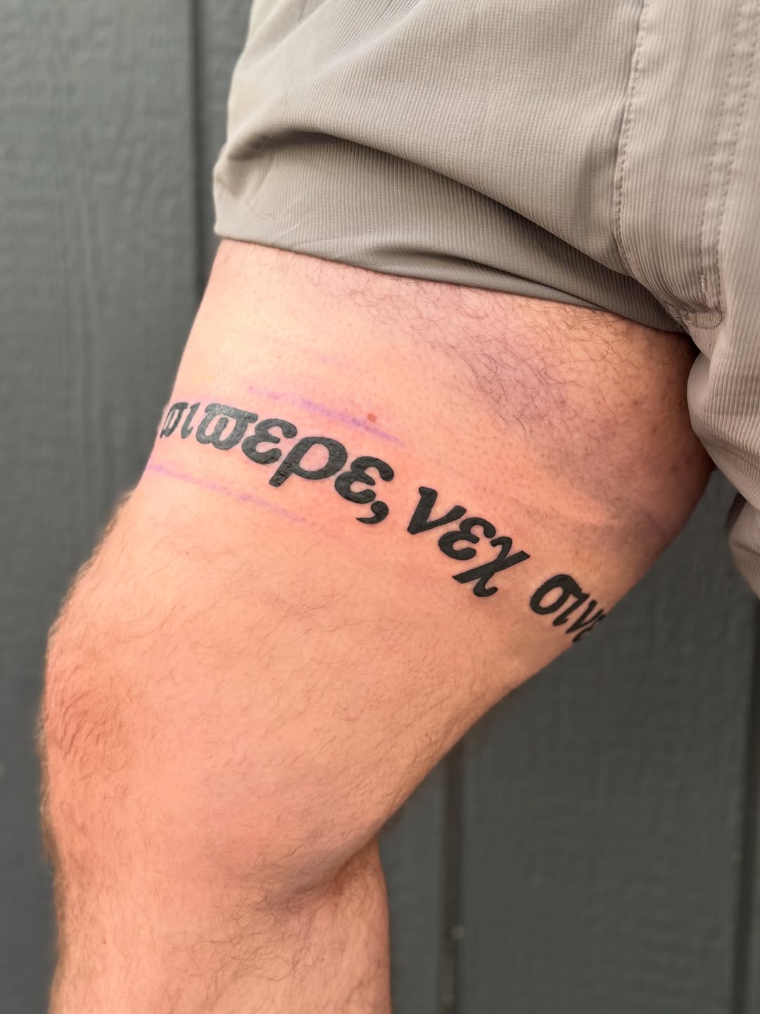Tattoo by @monkeepi — lettering_script, blackwork