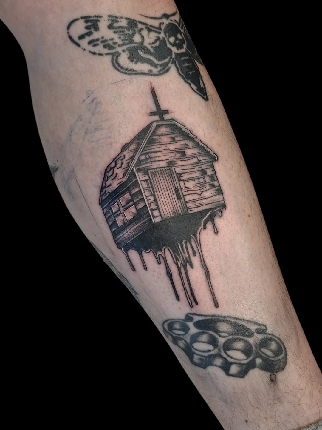 Tattoo by @powetattoos — black_and_grey, dark_realism