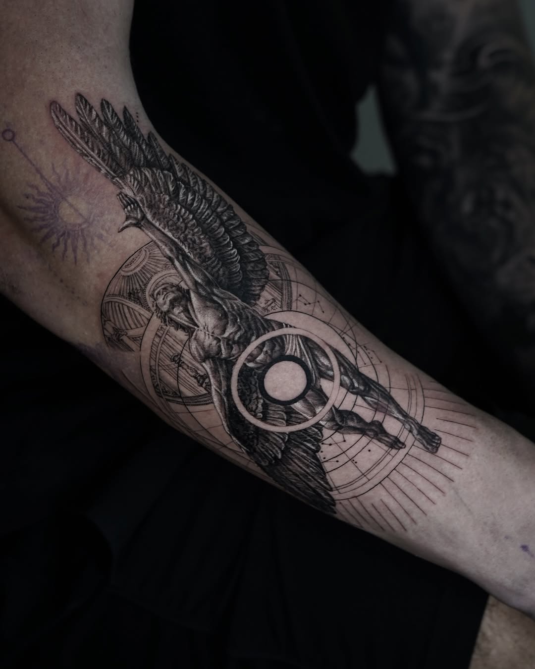 Tattoo by @the_devlintattoos โ black_and_grey, geometric