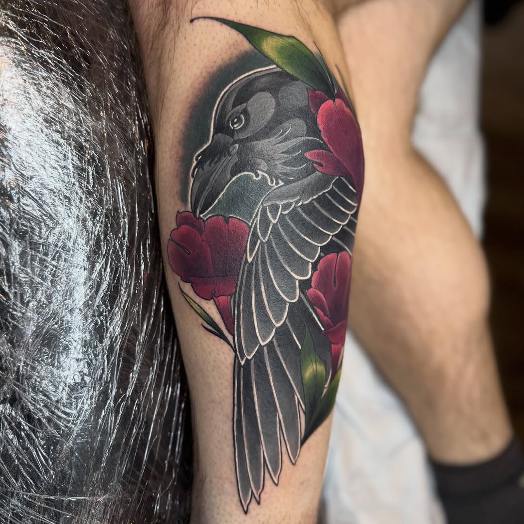 Tattoo by @crappy_name — illustrative, black_and_grey