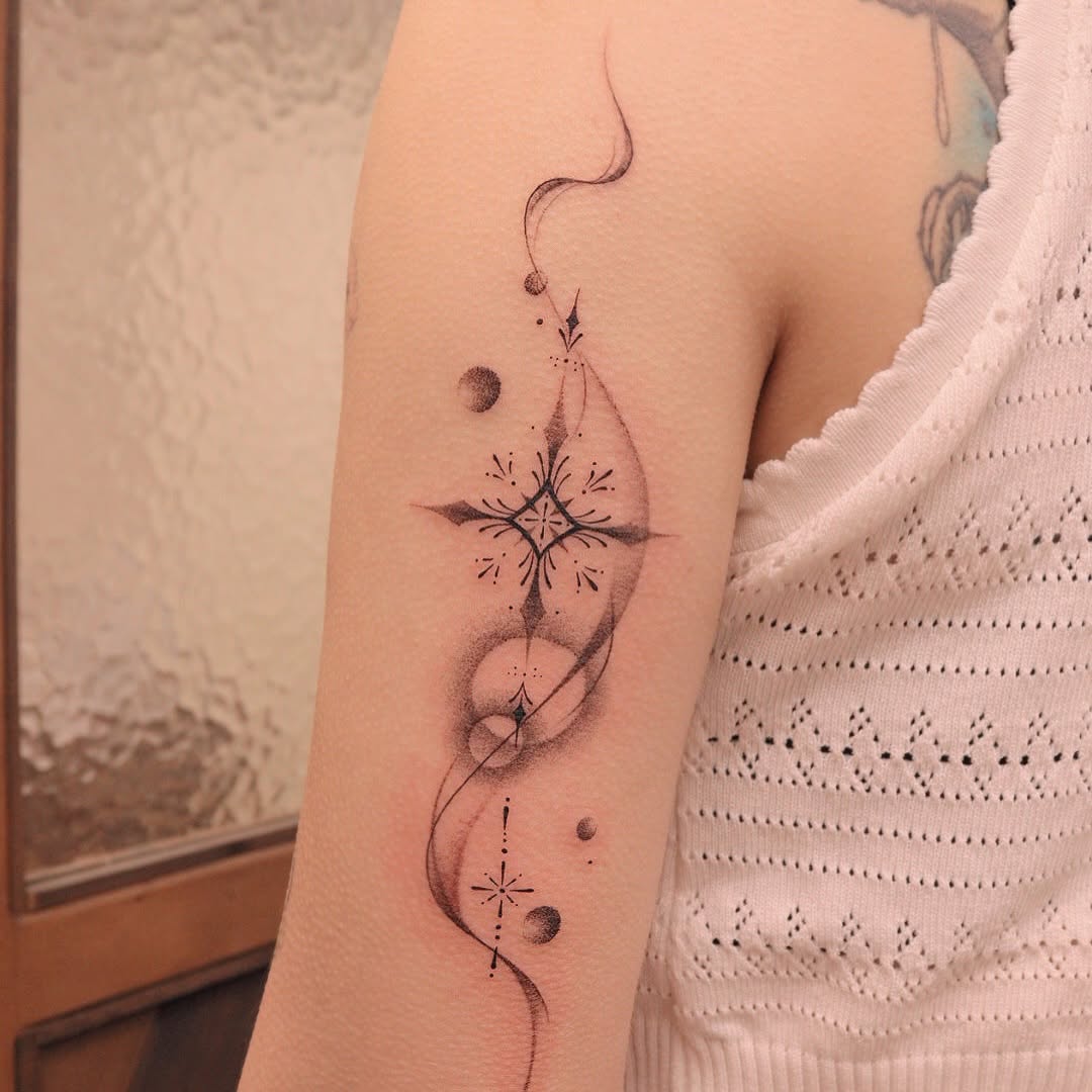 Tattoo by @irislamht — fine_line, dotwork