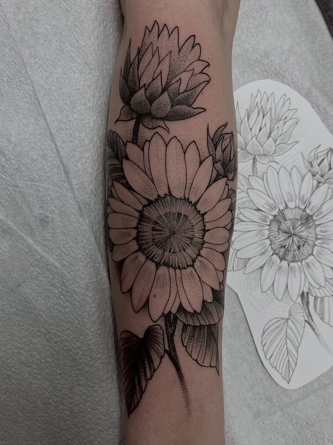 Tattoo by @cameron.morris.tattoo — dotwork, black_and_grey