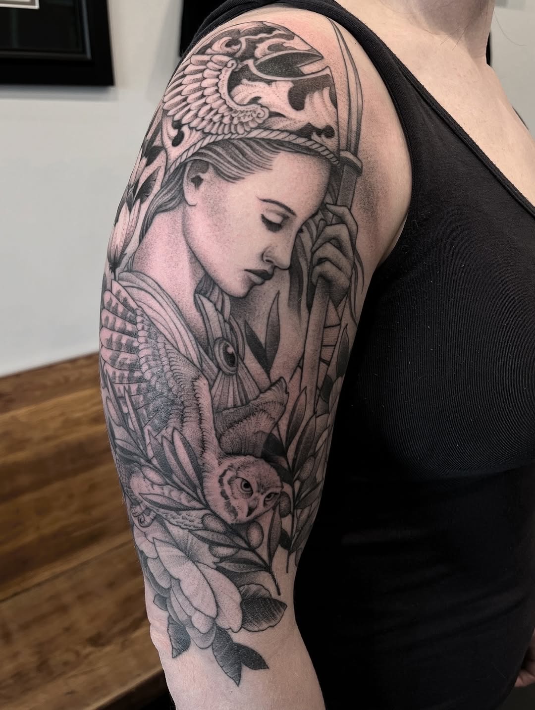 Tattoo by @cameron.morris.tattoo — black_and_grey, realism