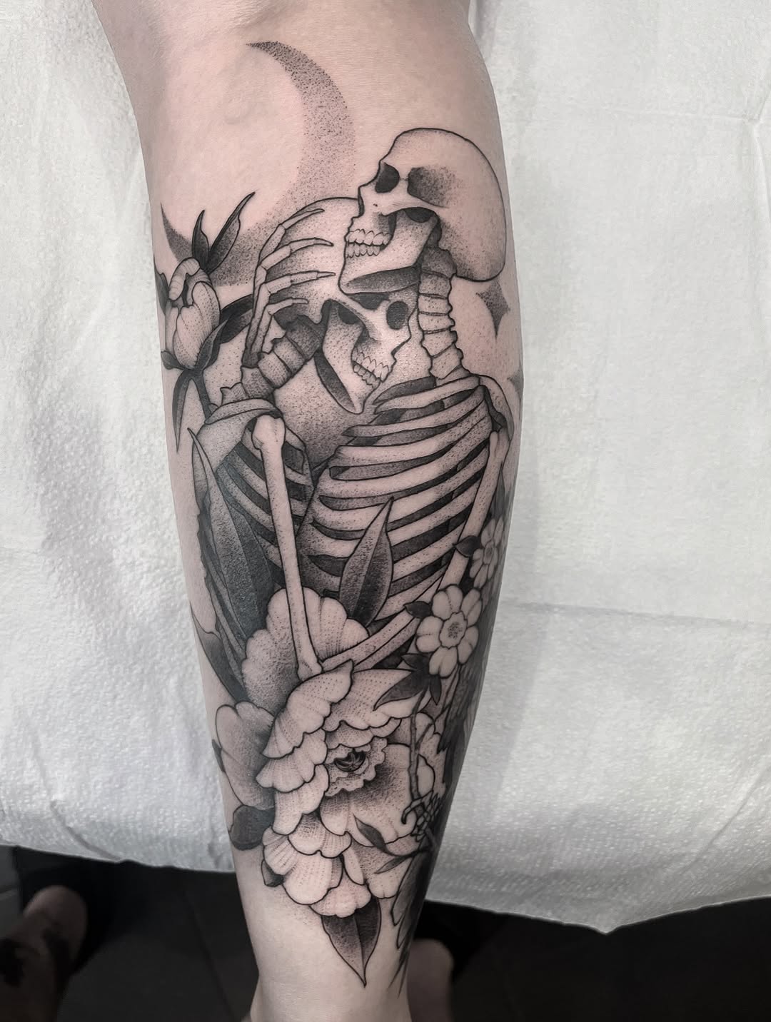 Tattoo by @cameron.morris.tattoo — black_and_grey, dark_realism
