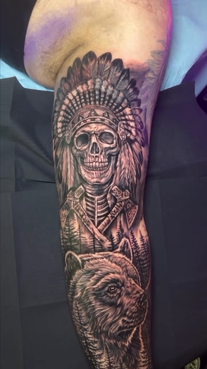 Tattoo by @brandonsommerstattoo โ black_and_grey, realism