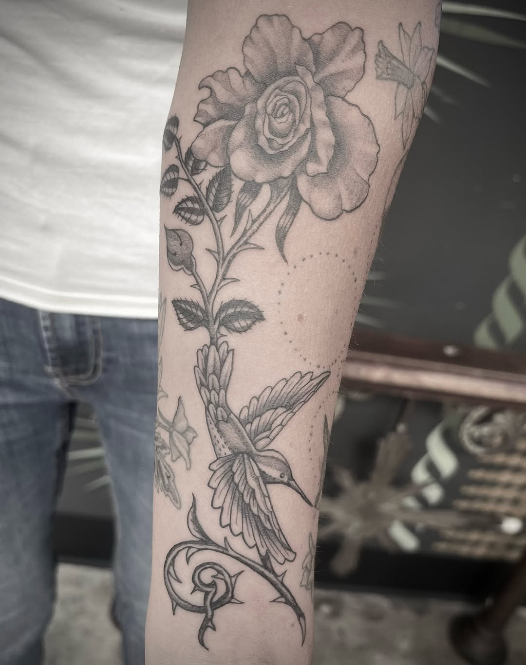 Tattoo by @the_slim_reaper_tattoo — black_and_grey