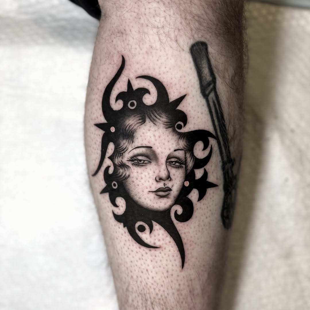Tattoo by @killjoystabs — american_traditional, black_and_grey